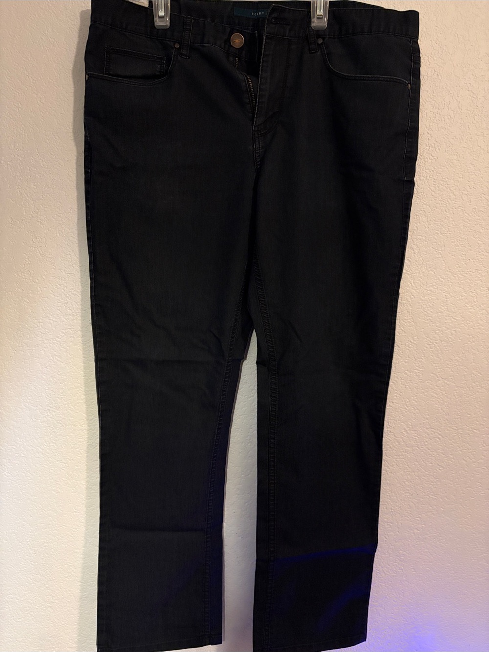 Perry Ellis Black Straight-Leg Men’s Pants